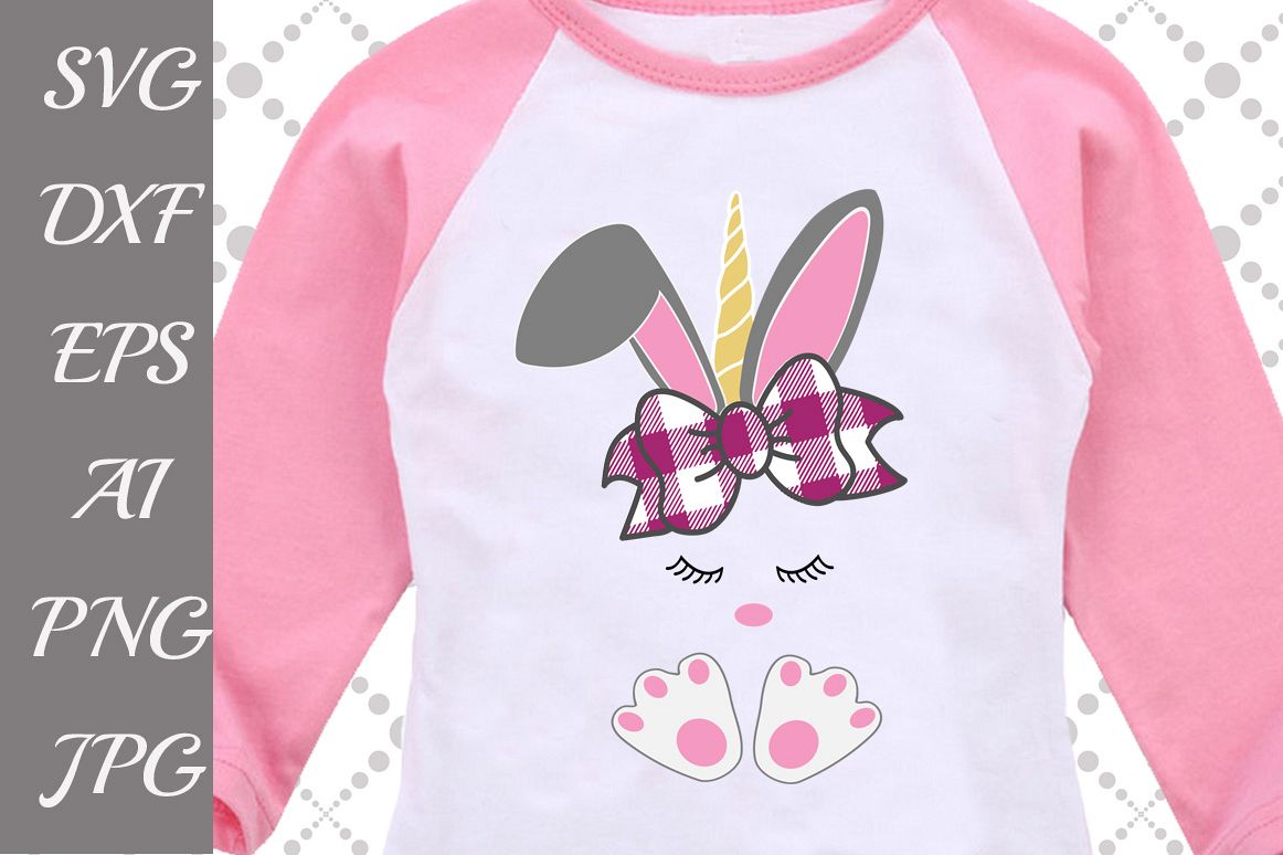 Bunny Unicorn Svg example image 1