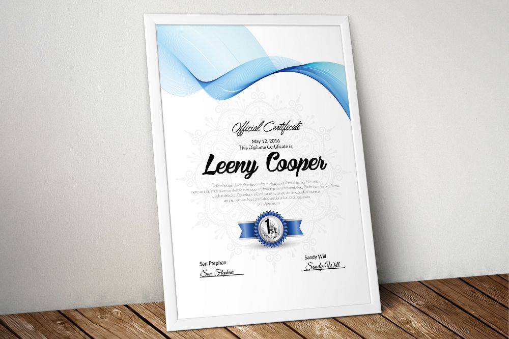 Vertical Certificate Template example image 1