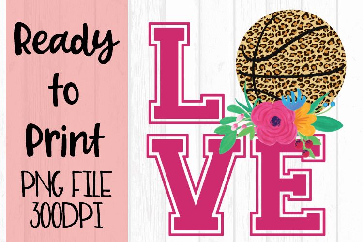 Love Leopard Basketball Ready to Print example image 1