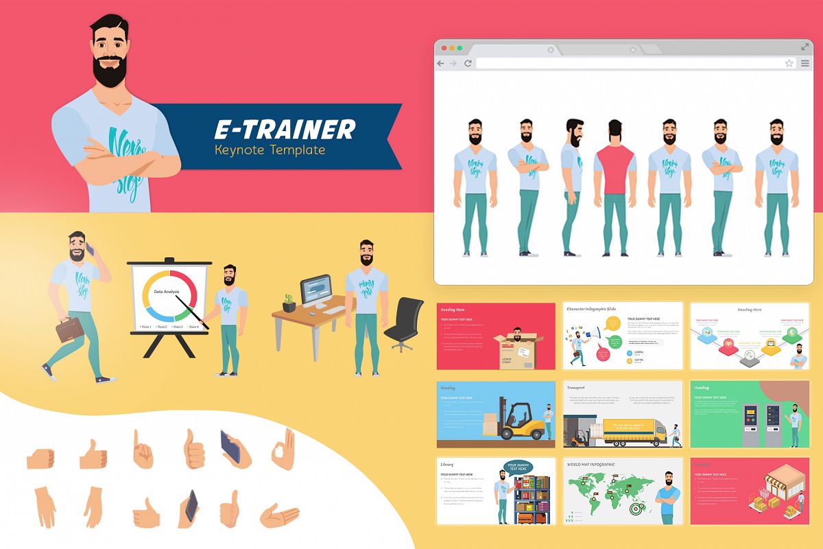 E-Trainer Keynote Template 1 example image 1