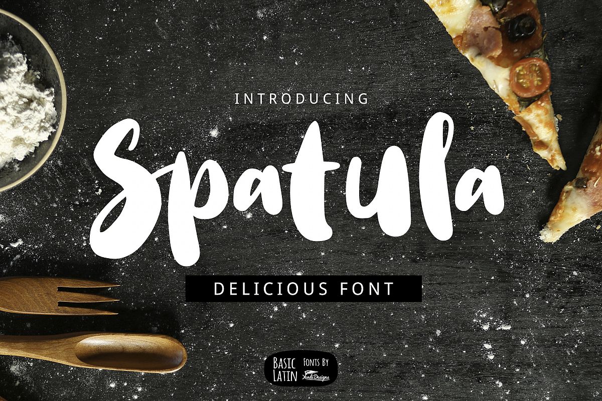 Spatula Cooking Font example image 1