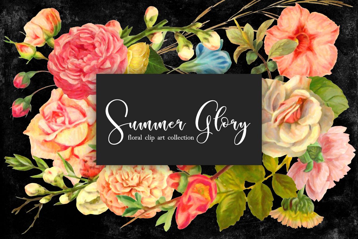 Floral Clip Art - Summer Glory example image 1
