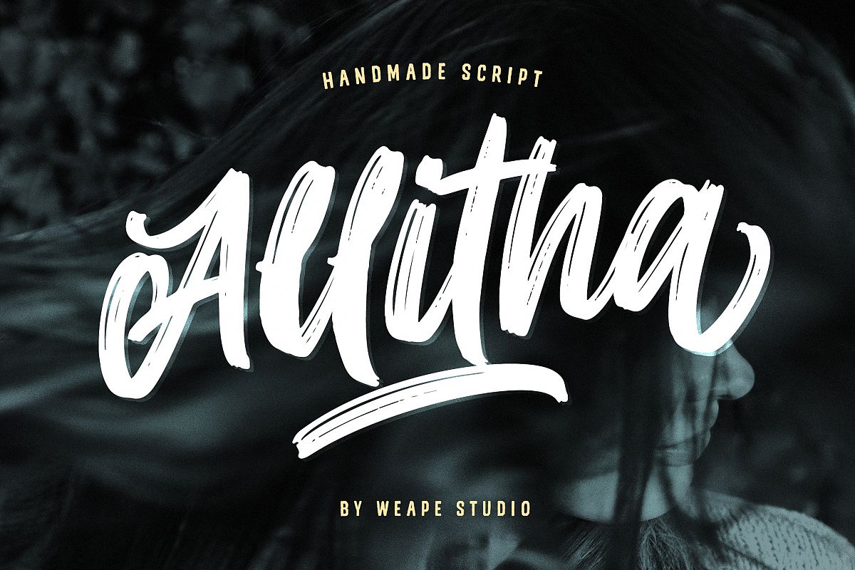 Allitha Handmade Script example image 1