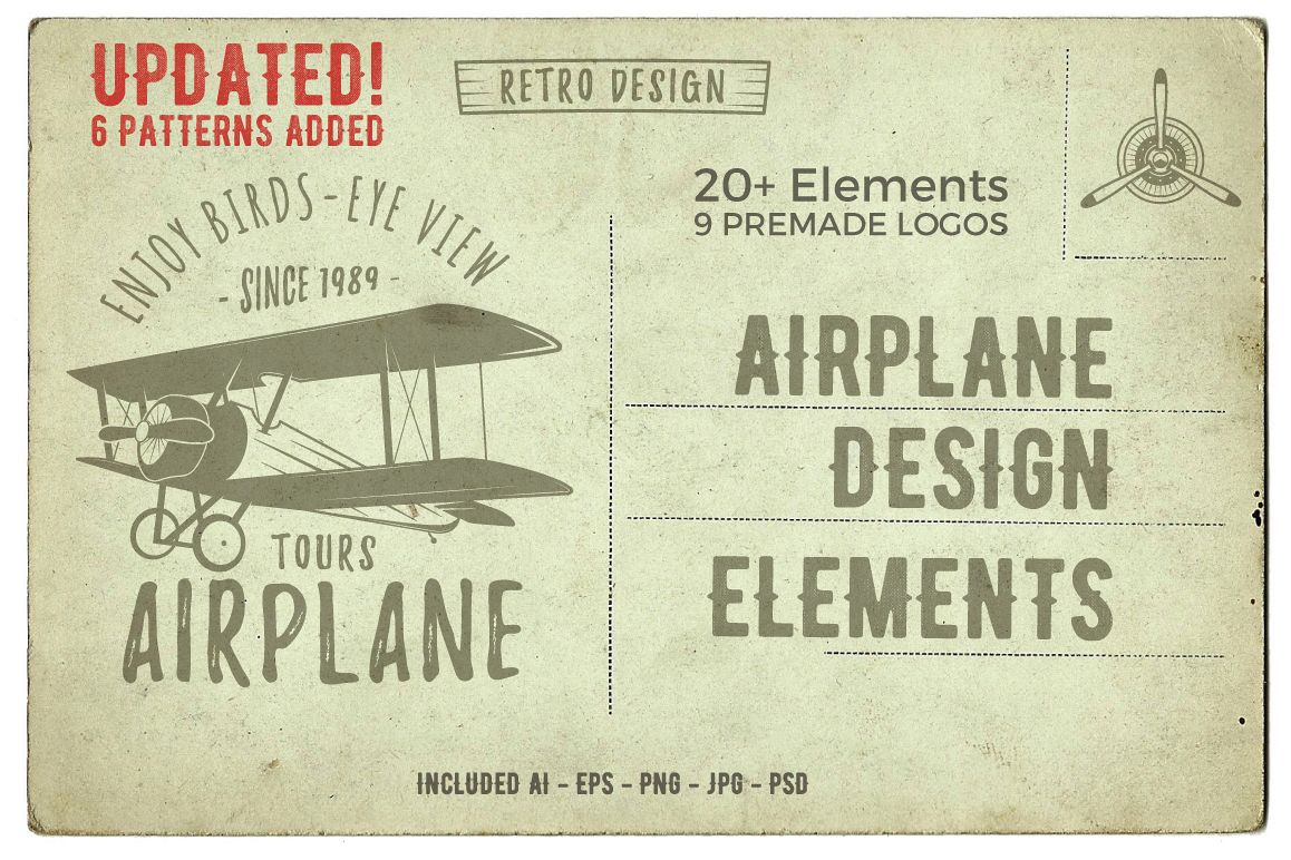 Airplane Badges & Design Elements example image 1