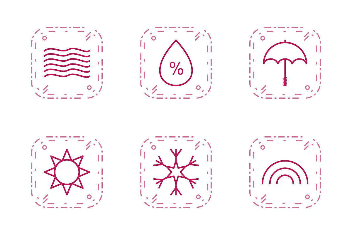 Set Of Weather And Season Icons example image 1