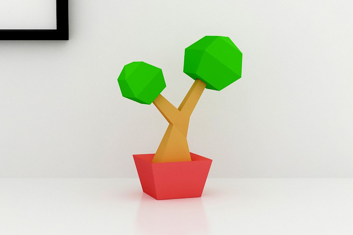 DIY Bonsai Tree - 3d papercraft example image 1