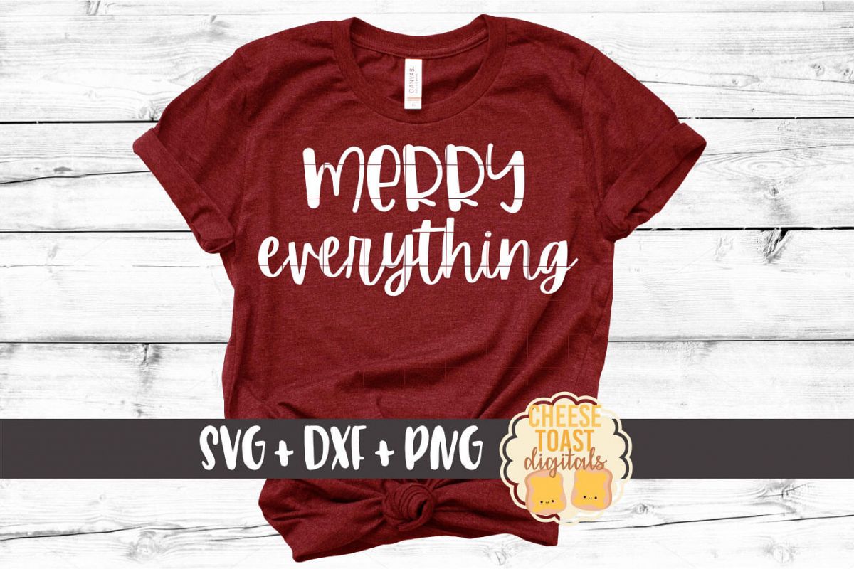 Merry Everything - Christmas SVG PNG DXF Cut Files example image 1