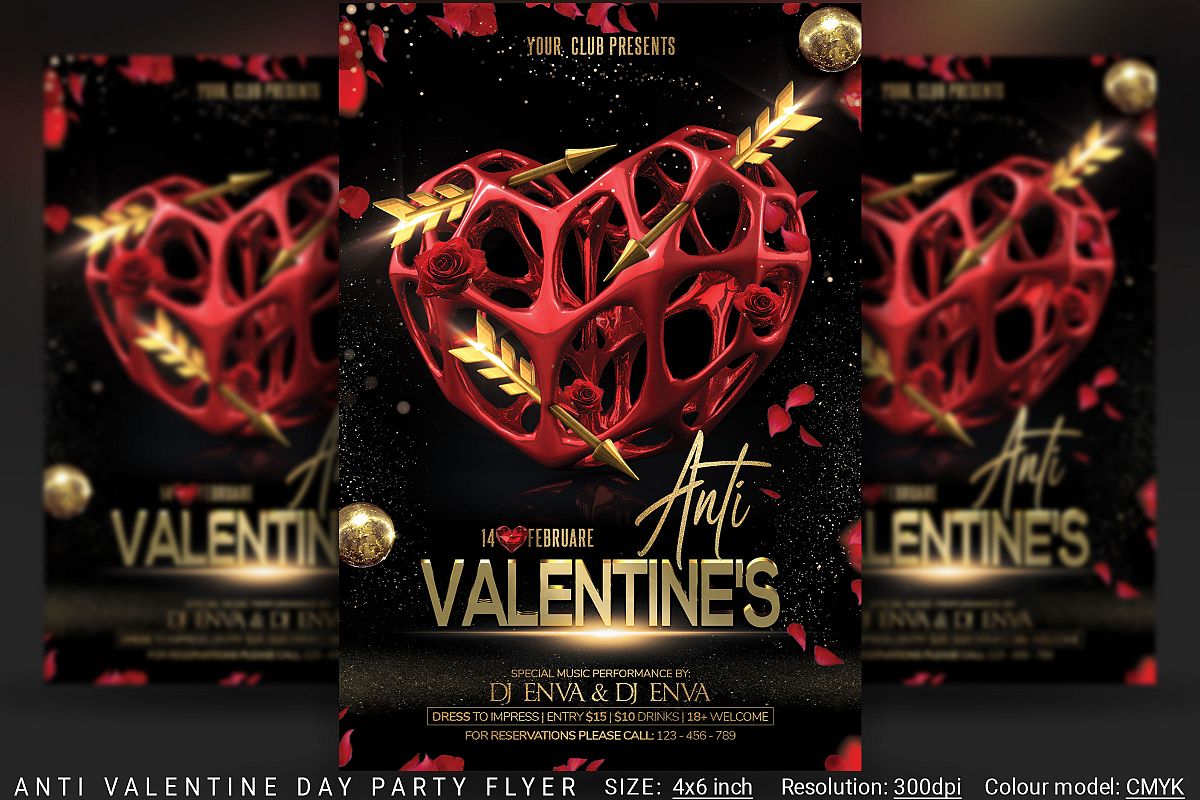 Anti Valentine Day Flyer example image 1