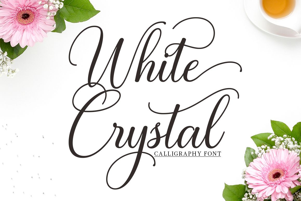 White Crystal Script example image 1