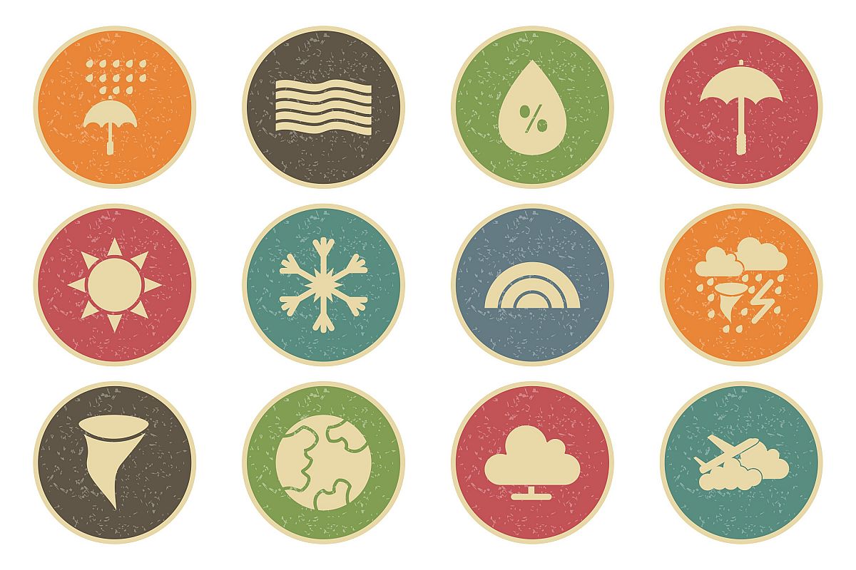 Set Of Weather And Season Icons example image 1