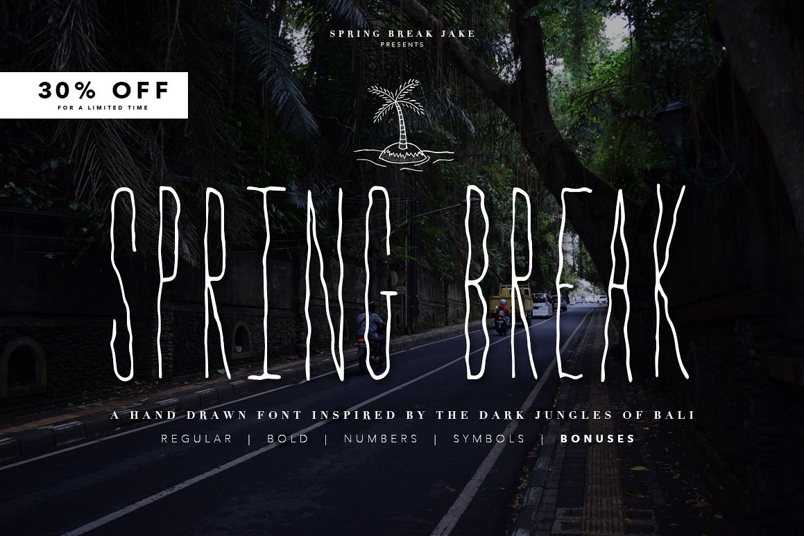 Spring Break Font & Bonus Graphics example image 1