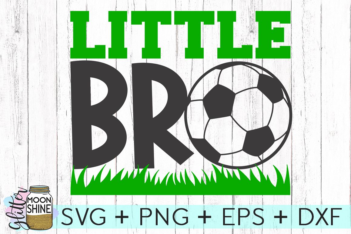 Little Bro Soccer SVG DXF PNG EPS Cutting Files example image 1