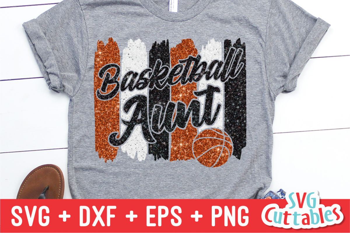 Basketball Aunt | SVG Cut File example image 1