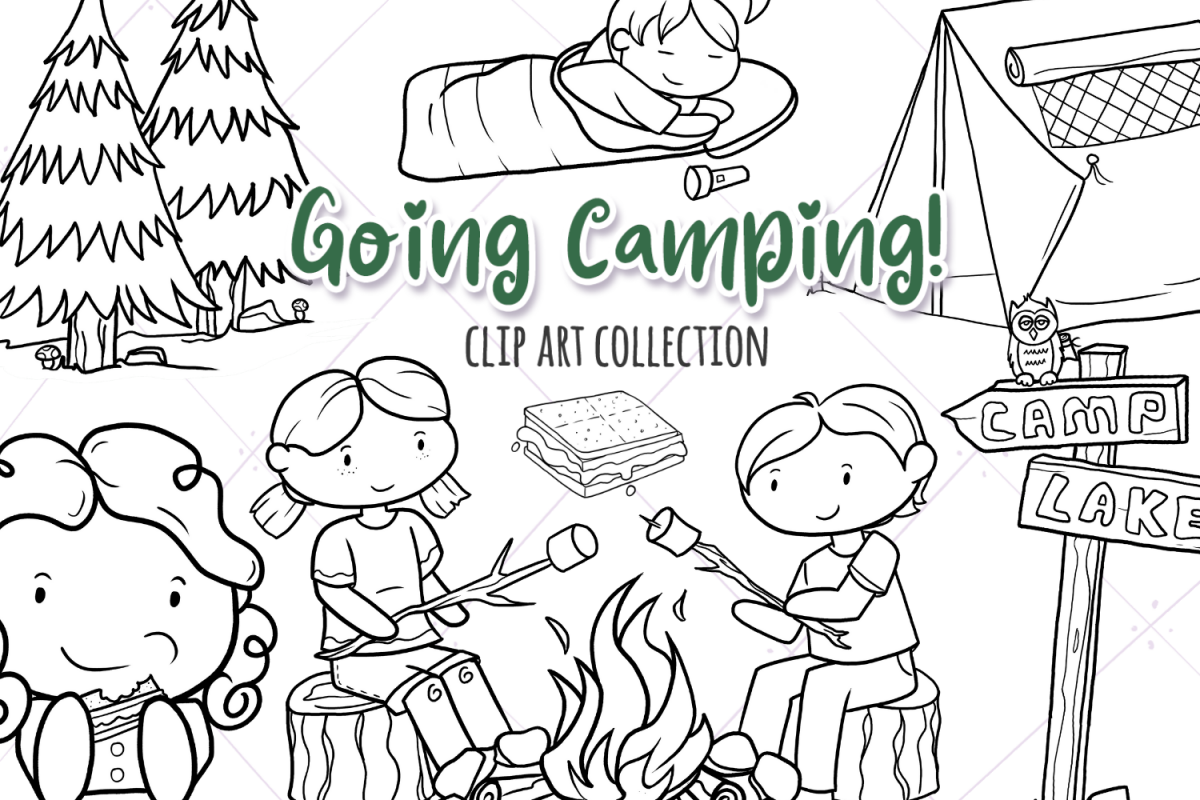 Going Camping Digital Stamps example image 1