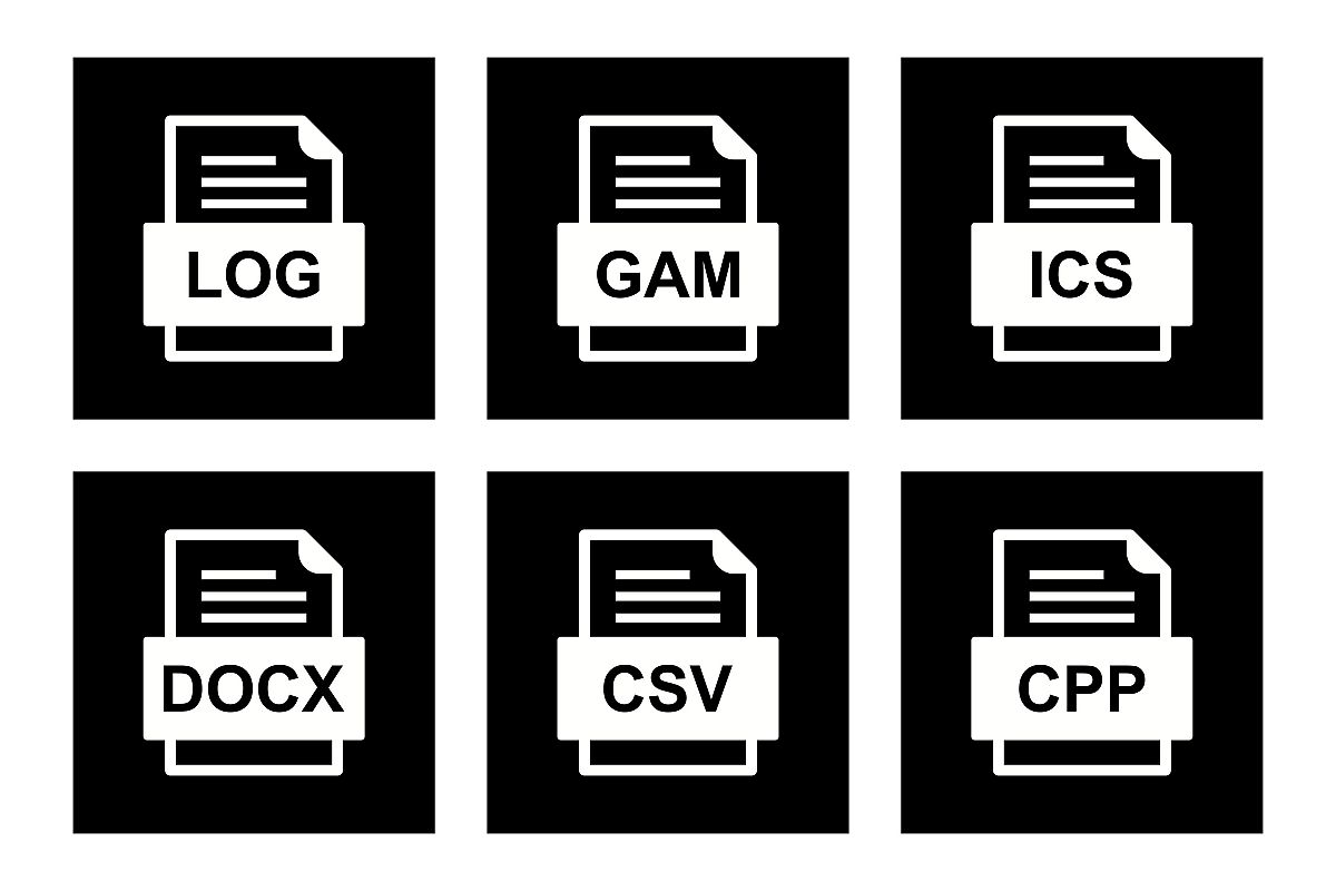Set Of File Formats Icons example image 1