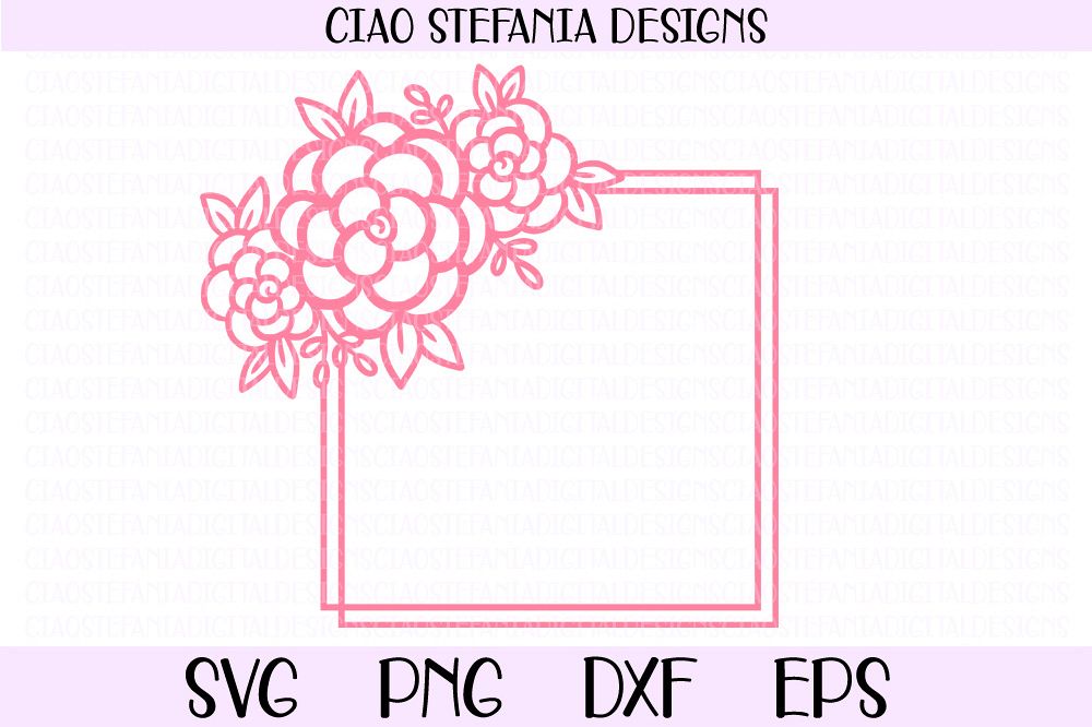 Download Flower Geometric Square Frame Wedding SVG Cut File (309367 ...