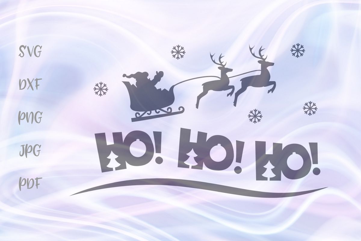 Download Ho Ho Ho Merry Christmas Sign Cut File SVG DXF PNG PDF JPG ...