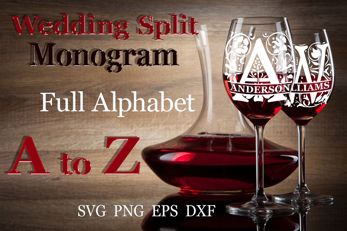26 Wedding split monogram Wedding font SVG Engagement svg example image 1