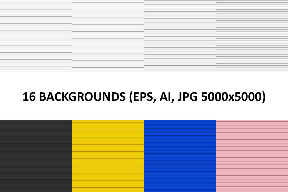 16 Cutout Stripe Backgrounds (AI, EPS, JPG 5000x5000) example image 1