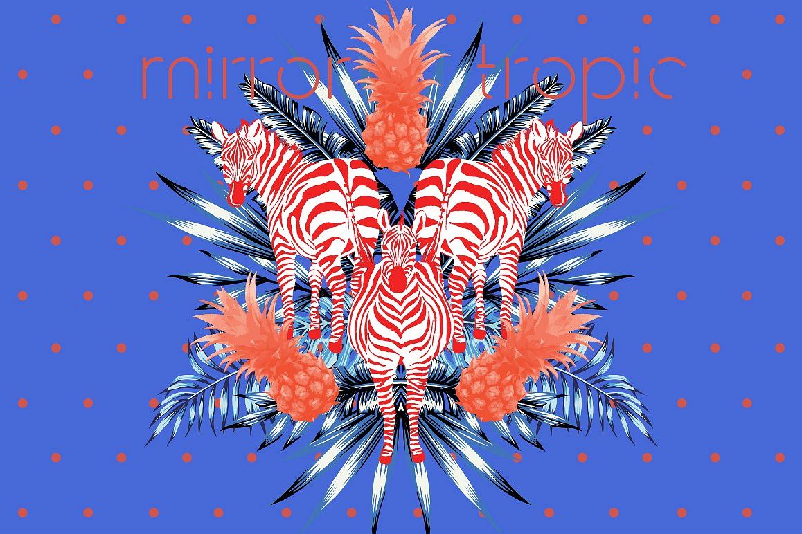 Mirror tropic. Vector prints example image 1