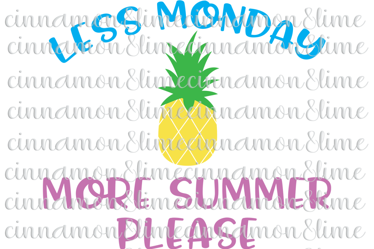 Less Monday More Summer SVG example image 1