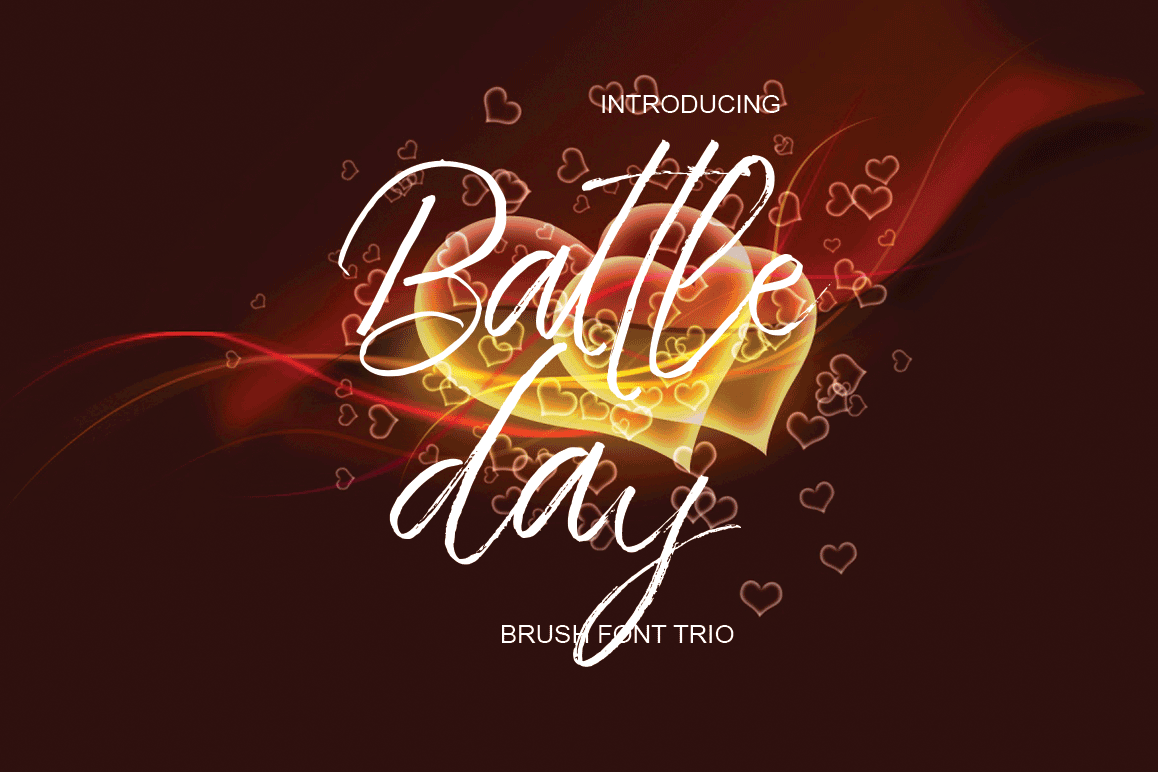 Battle Day Brush Font Trio example image 1