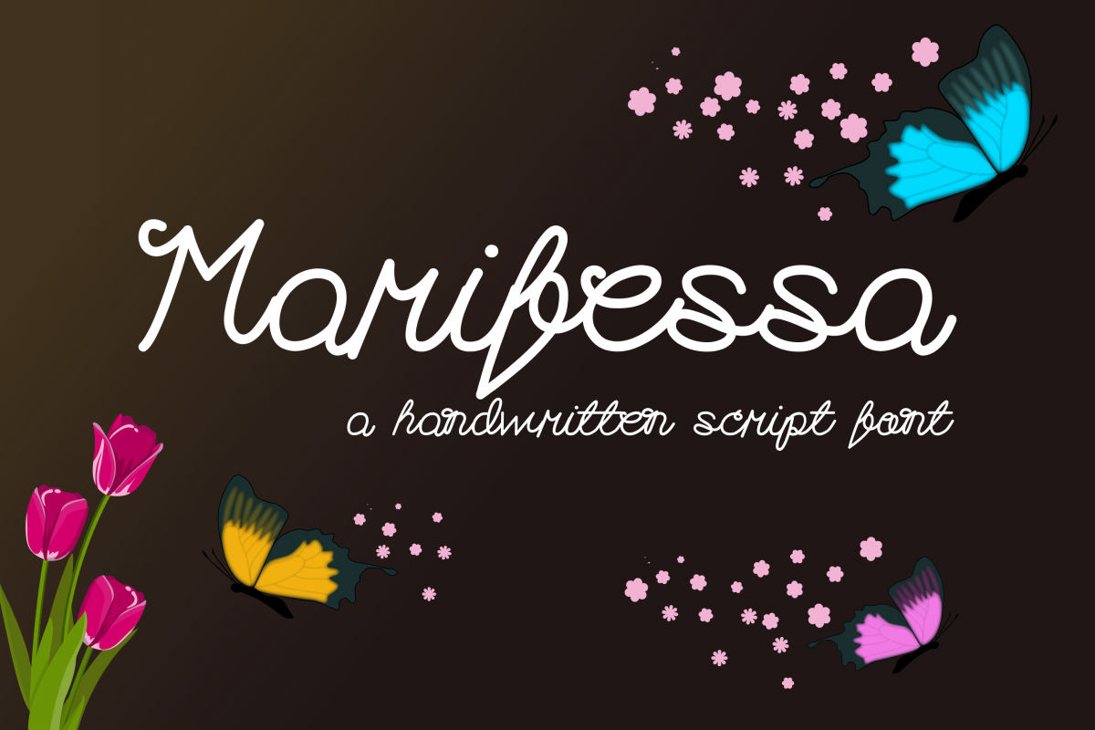 Marifessa Font - a handwritten script font example image 1