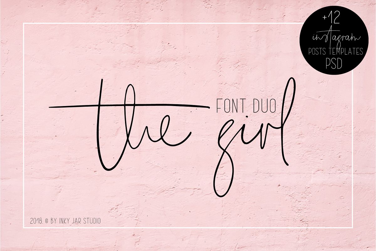 The Girl Font Duo 12 Instagram Post Templates example image 1