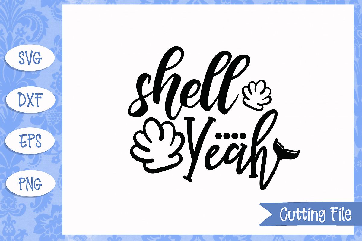 Shell yeah, Mermaid SVG File example image 1