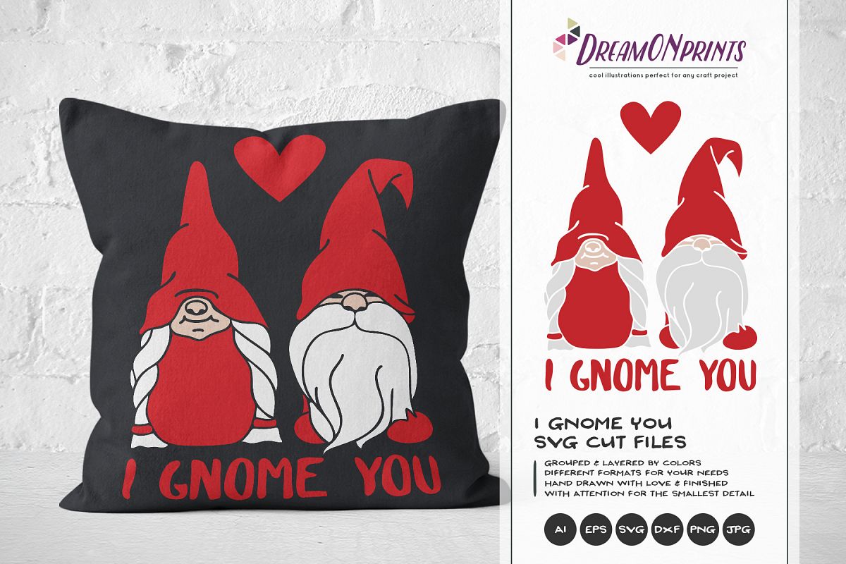 Download Valentines Day SVG - Gnomes SVG - I Gnome You (210083 ...