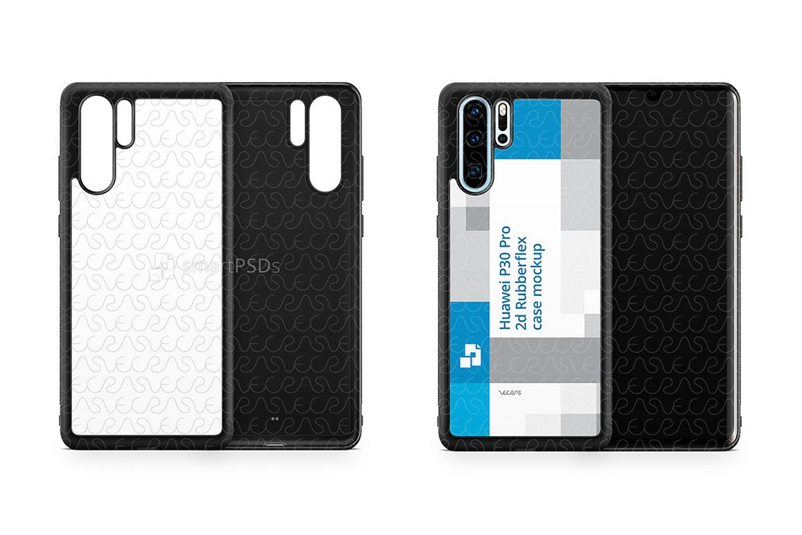 Huawei P30 Pro 2d RubberFlex Case Design Mockup 2019 example image 1