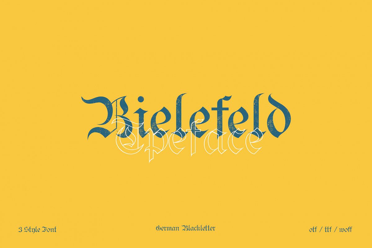 Bielefeld Typeface font example image 1