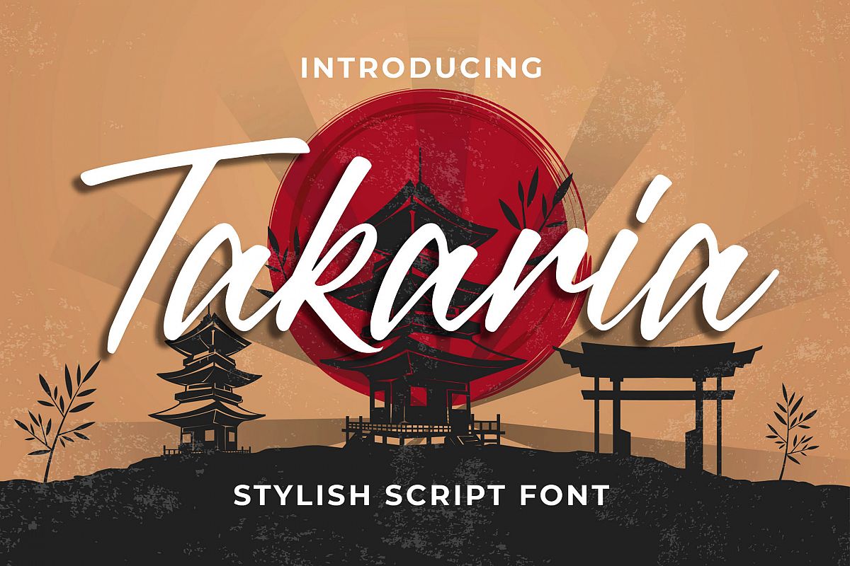 Takaria - a Stylish Sciprt Font example image 1