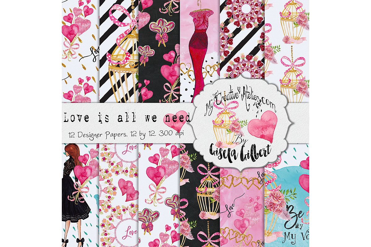 Valentine Digital Paper example image 1