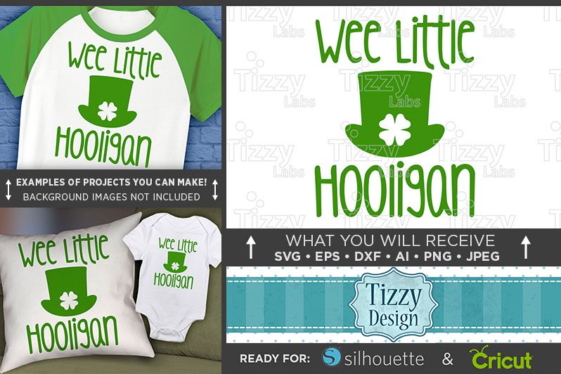 Wee Little Hooligan SVG File - Kids St. Patricks Day - 1071 example image 1