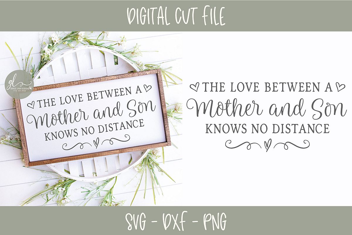 The Love Between A Mother And Son - SVG Cut File example image 1