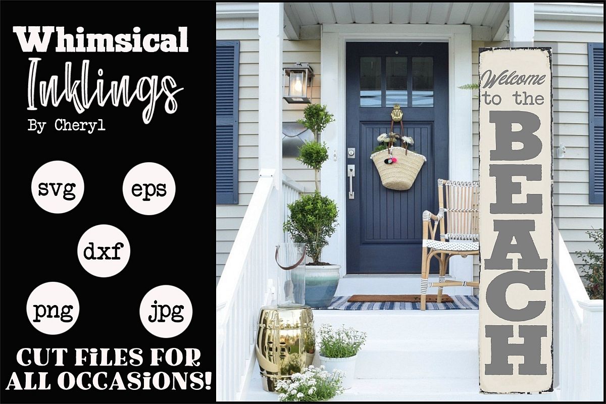 Welcome To The Beach-Vertical SVG example image 1