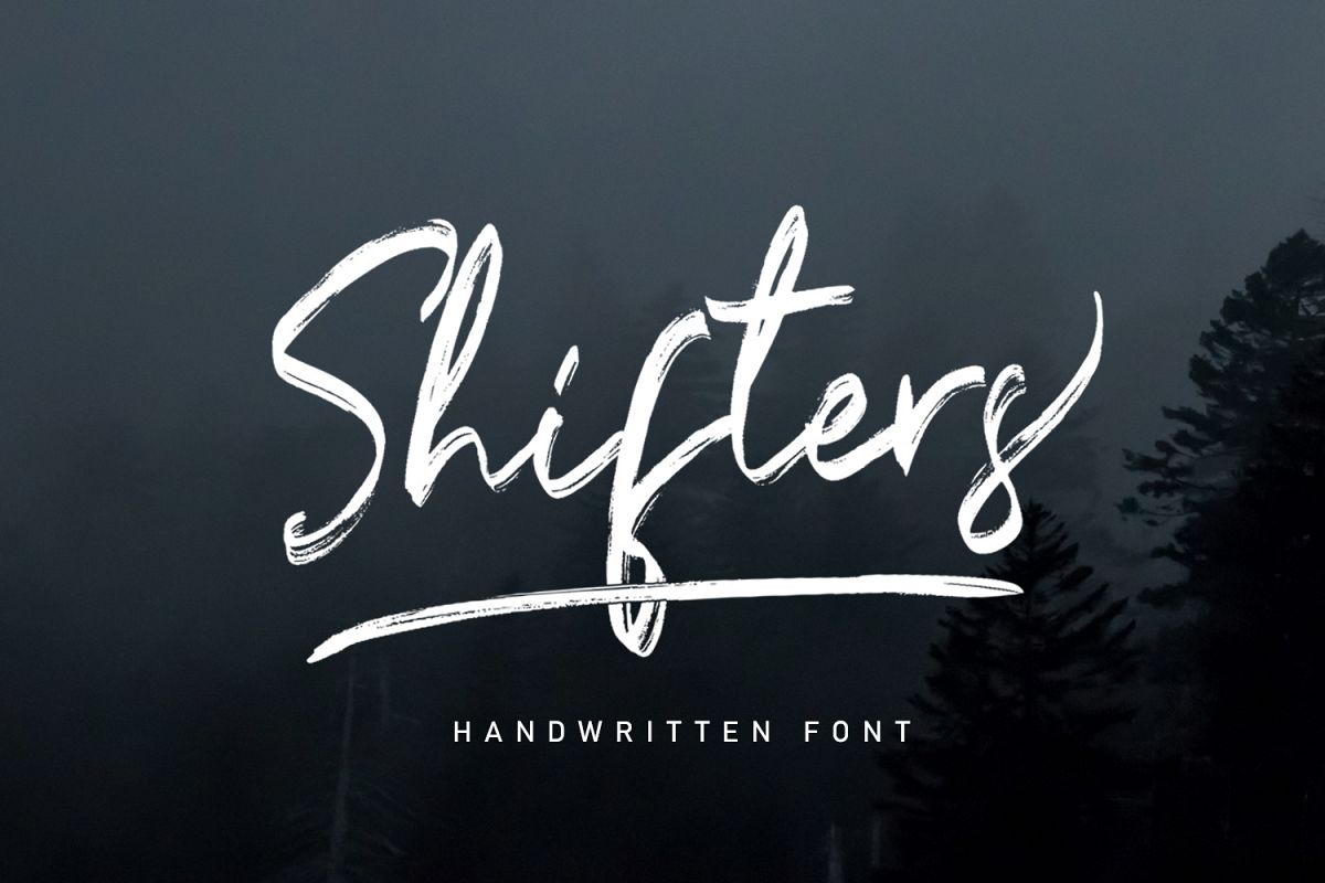 Shifters Handwritten Typeface Brush example image 1