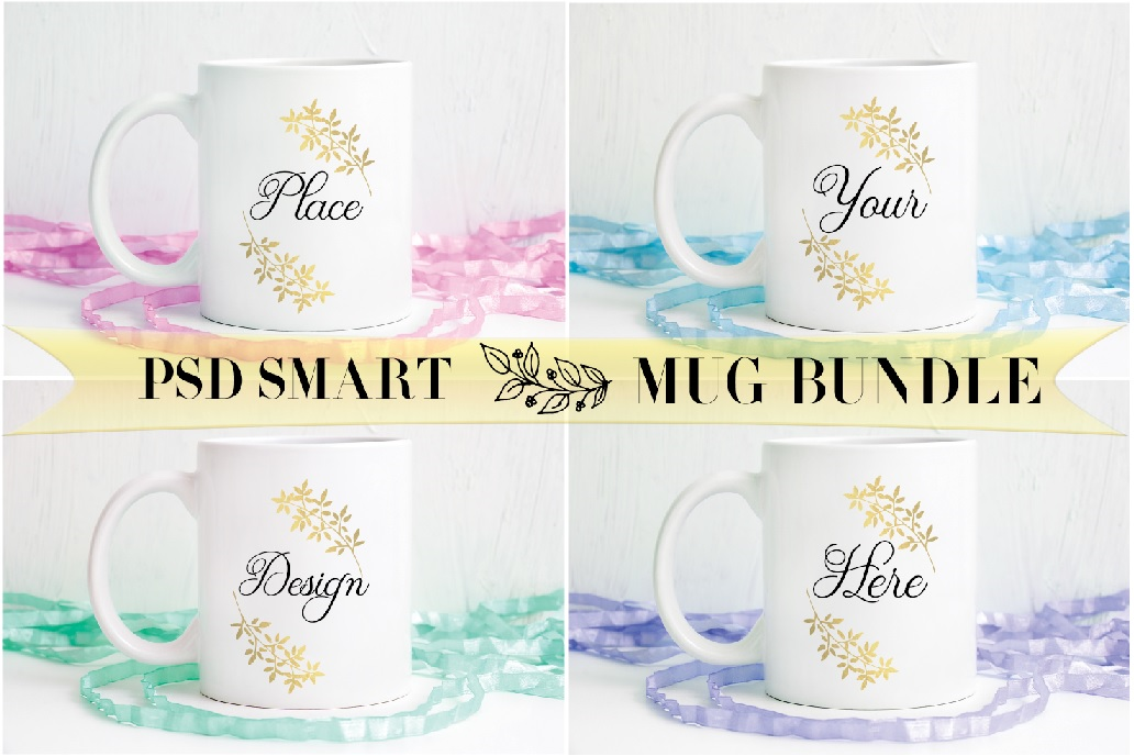 4 bundles Sublimation spring Easter coffee Mug Mockup example image 1