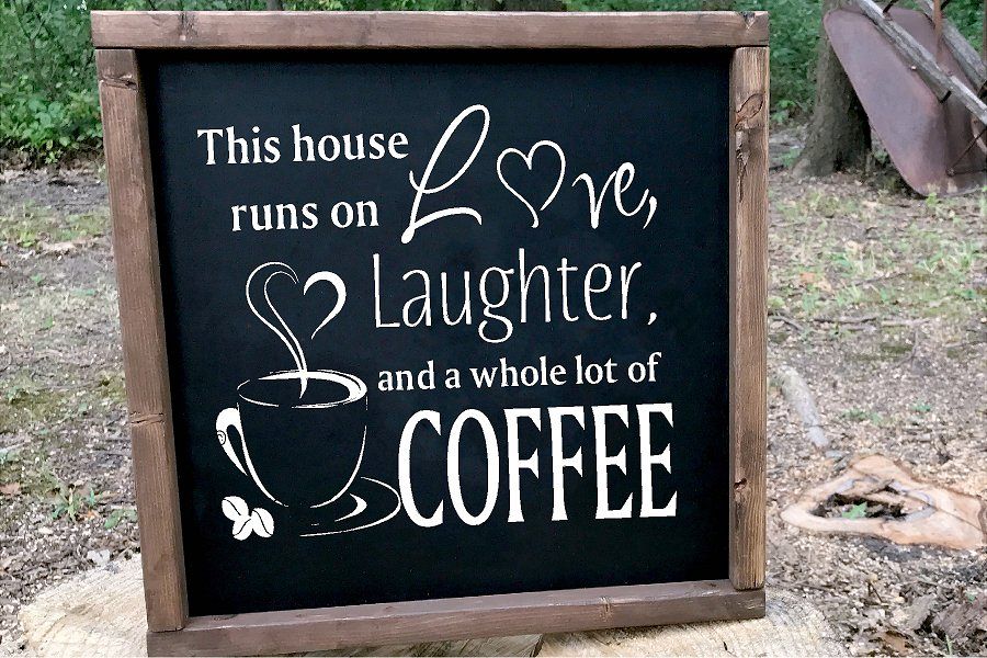 This house runs on Love Laughter Coffee SVG example image 1