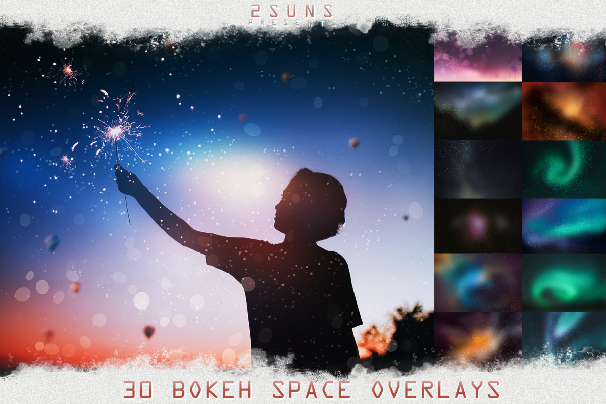 Download photo overlays space floating bokeh christmas shine example image 1