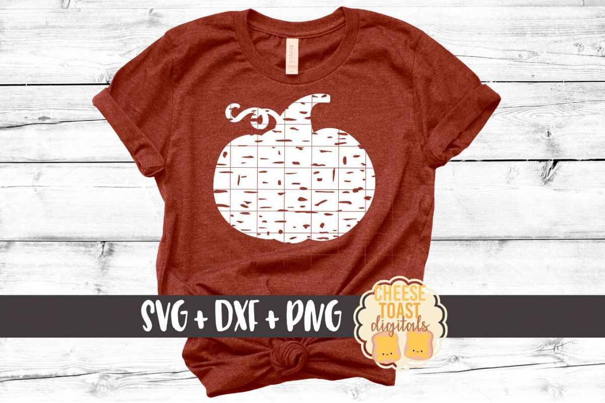 Distressed Pumpkin - Fall SVG File - Pumpkin SVG example image 1