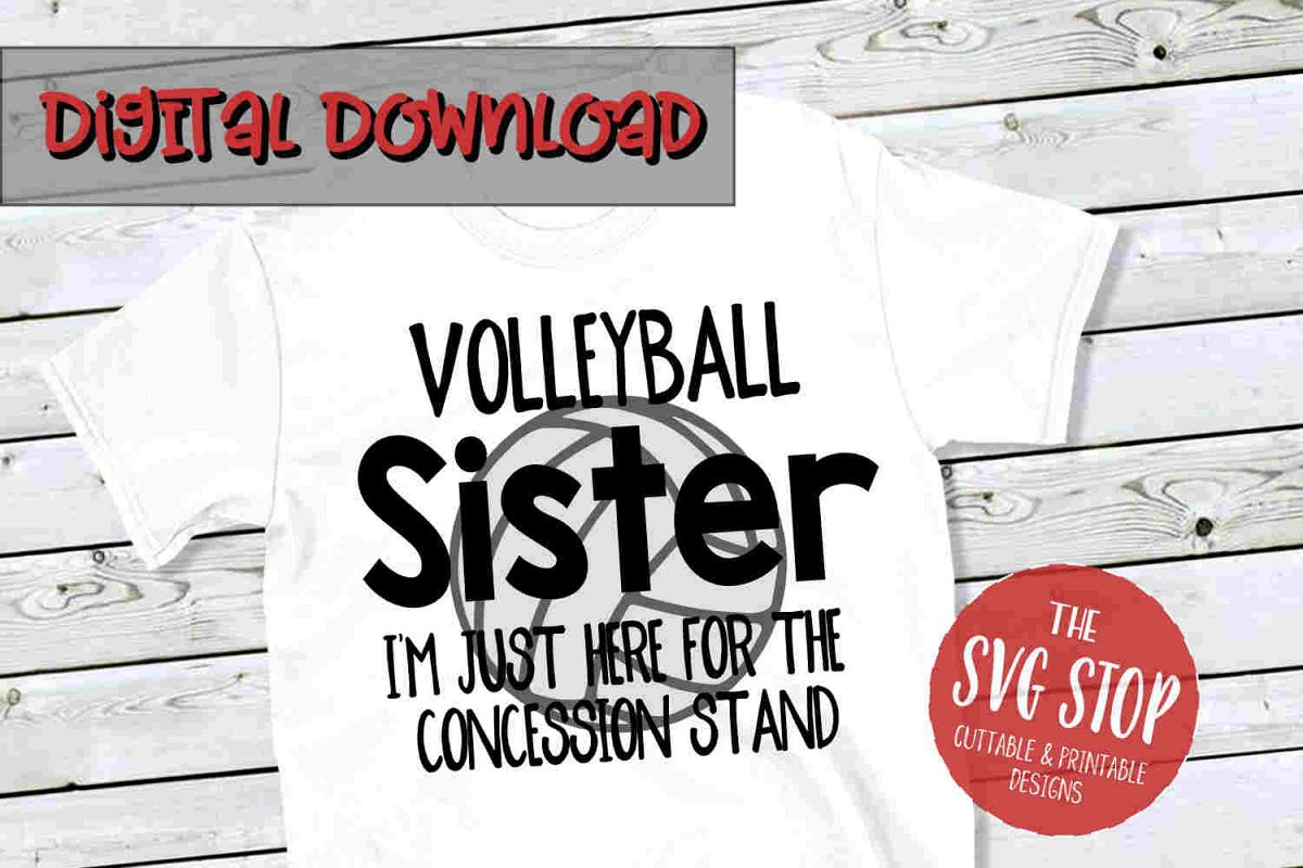Volleyball Sis SVG PNG DXF example image 1