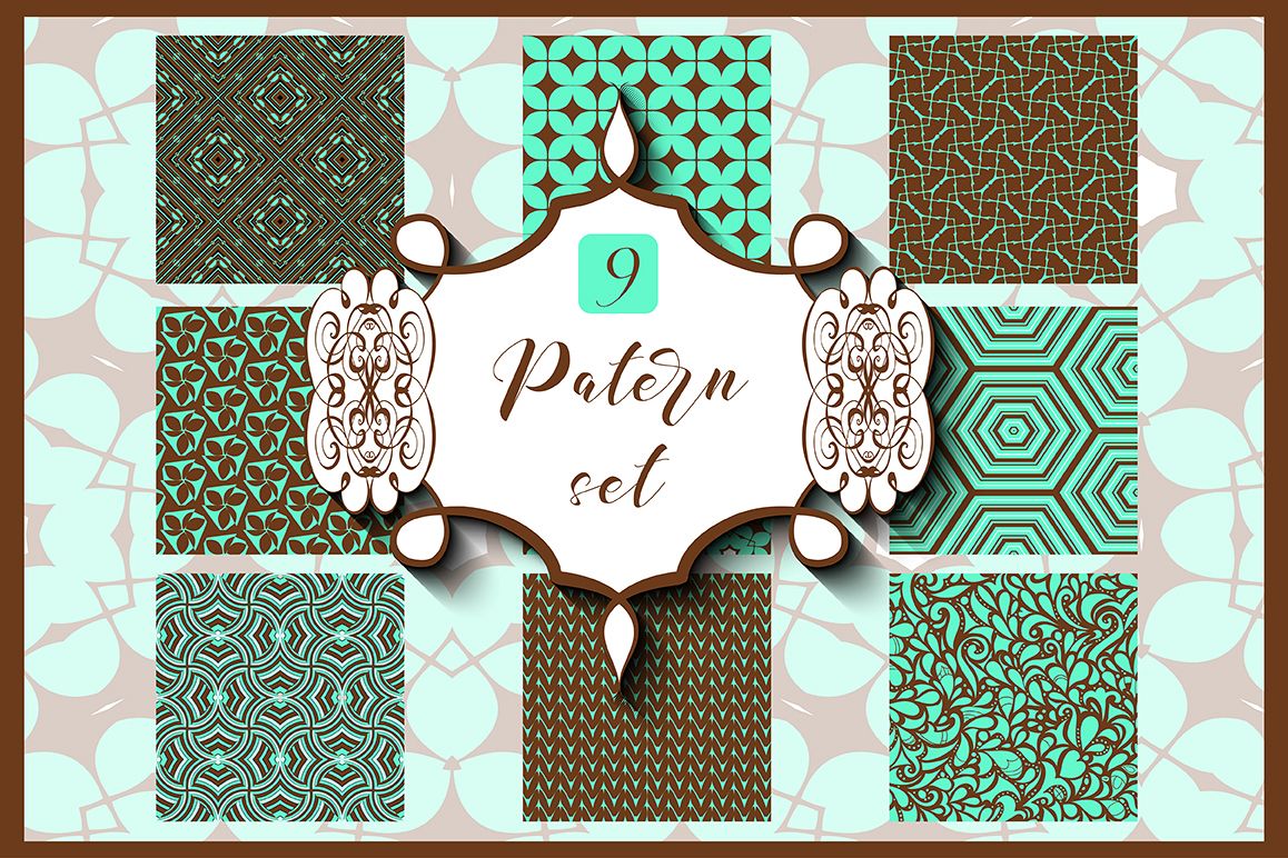 9 Ornamental seamless patterns. example image 1