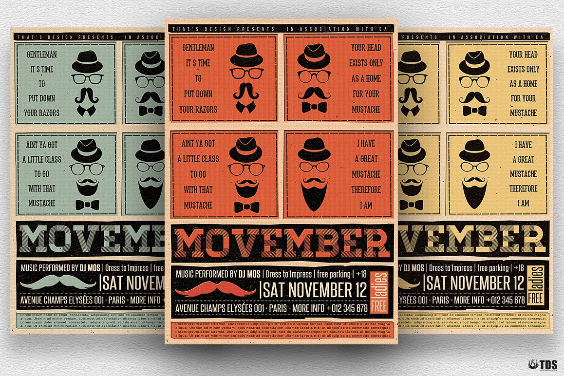 Movember Flyer Template V1 example image 1