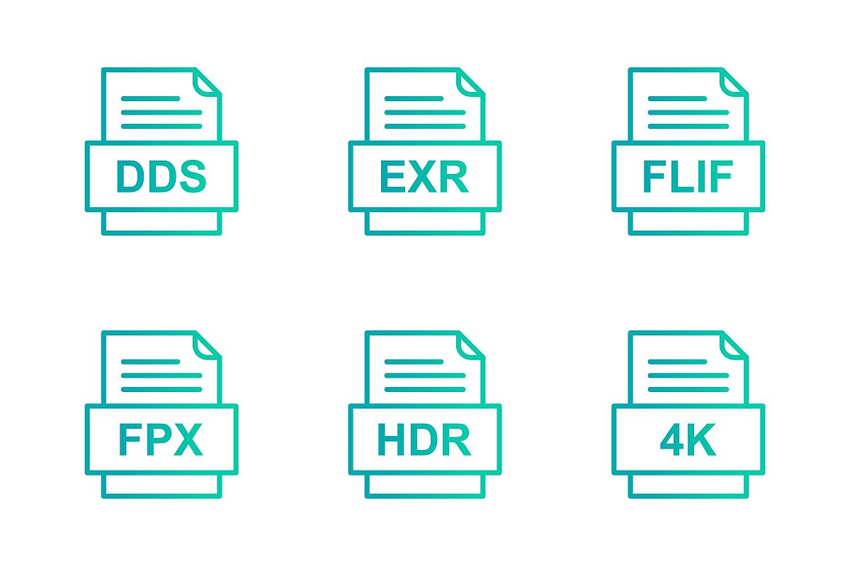 Set Of File Formats Icons example image 1