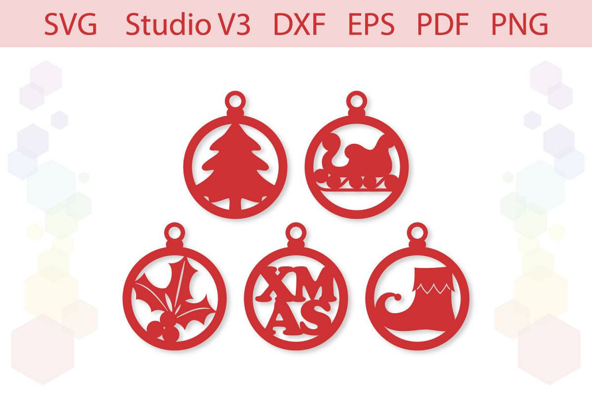 Christmas Ornaments Christmas gift tags cut file example image 1