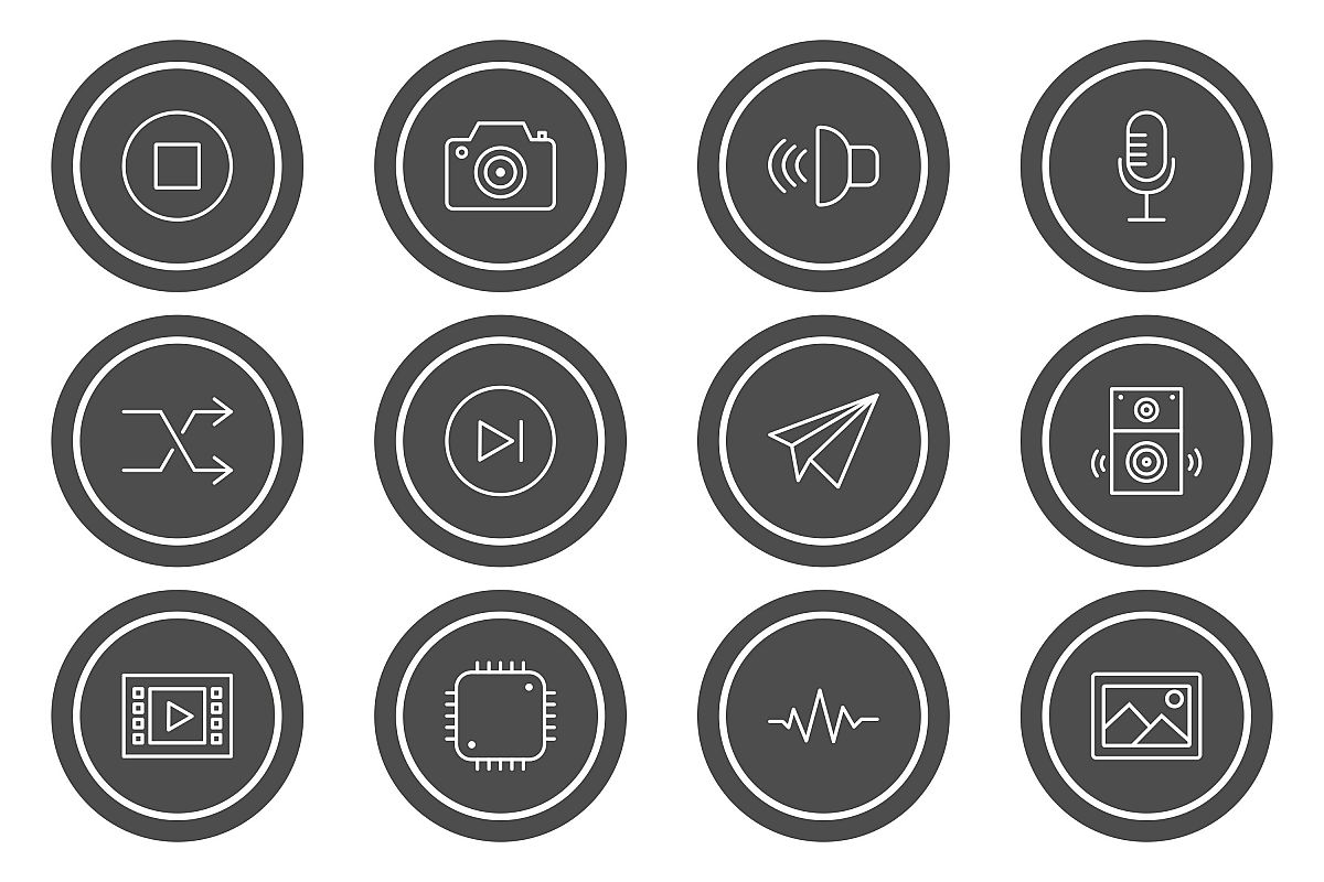 Set Of Multimedia Icons example image 1