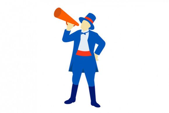 Ringmaster Shouting Bullhorn Retro example image 1