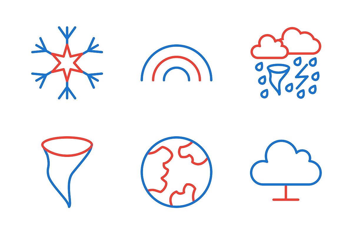 Set Of Weather And Season Icons example image 1